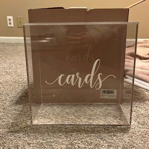 Clear acrylic card “box”